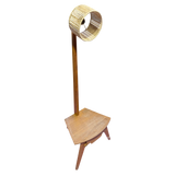 Mid Century Floor Lamp with Side Table
