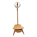 Mid Century Floor Lamp with Side Table