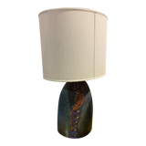 Hand Painted French Studio Ceramic Table Lamp
