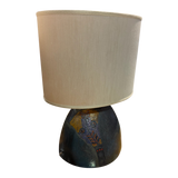 Hand Painted French Studio Ceramic Table Lamp