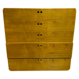 Modular Five Drawer and Cane Door Cabinet, Pair