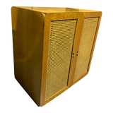 Modular Five Drawer and Cane Door Cabinet, Pair