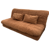 Milk Chocolate Velvet Armless Sofa with Pillows