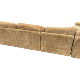 4 Piece Camel Velvet Italian Modular Sofa, 1970s