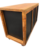 Spanish Pine Six Drawer Atelier Cabinet on Casters