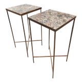 Square Marble Top Pedestal Table