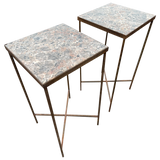 Square Marble Top Pedestal Table