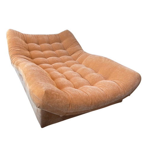 Oversized Butter Velvet Chaise