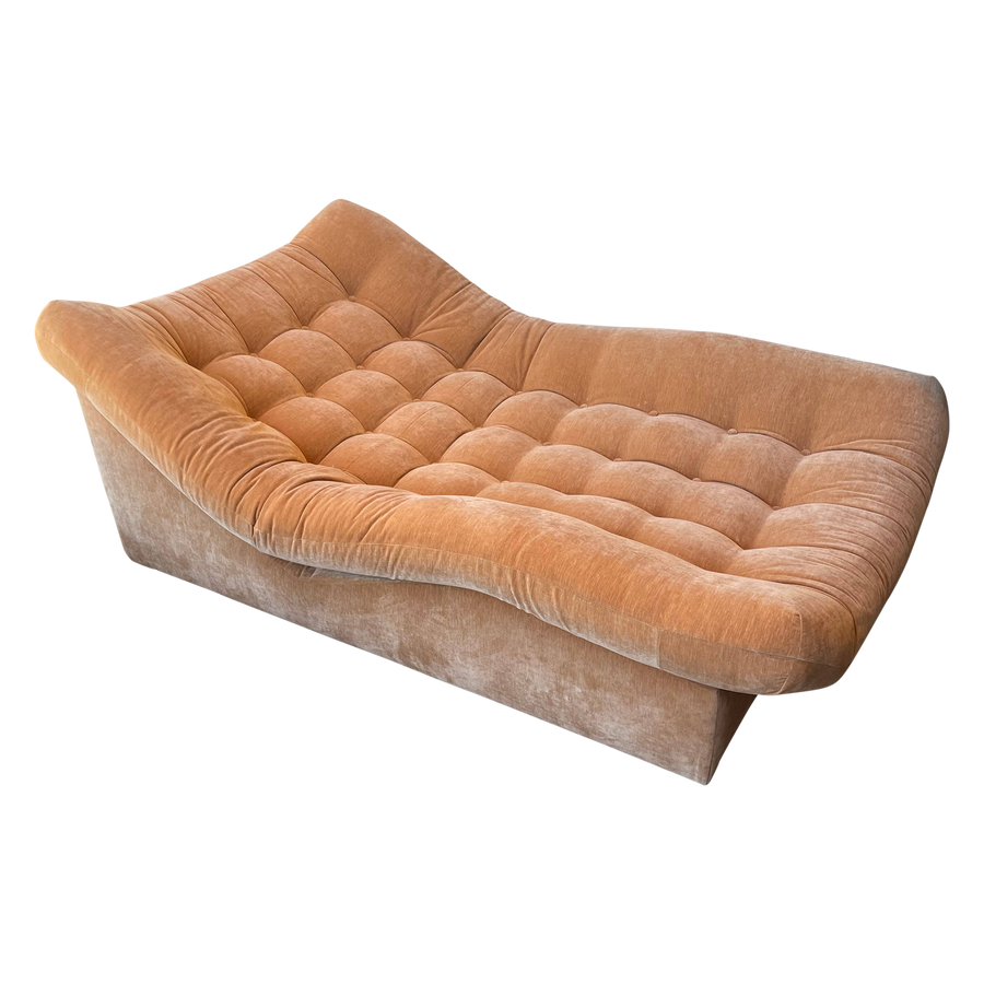 Oversized Butter Velvet Chaise