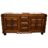 French Carved Oak Sideboard, Attr. Charles Dudouyt
