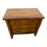 French Solid Elm Three Drawer Cabinet