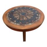 Scandinavian Round Teak Tile Top Coffee Table
