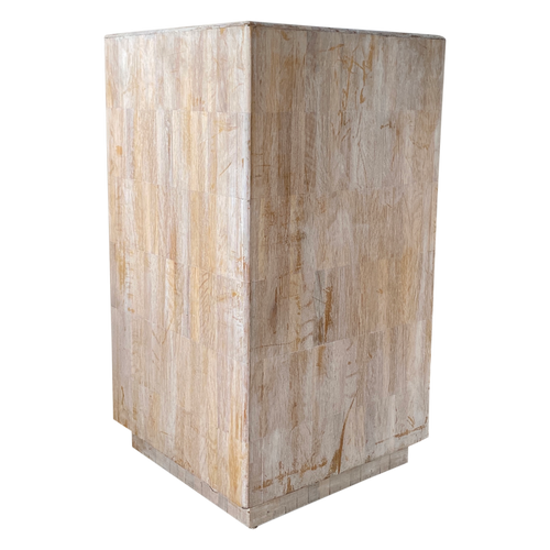 Tessellated Bleached Wood Pedestal