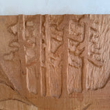1970's Abstract Relief Carved Wood Diptych Set