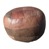 Medium Leather Patchwork De Sede Pouf