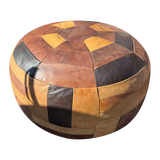 Large Leather Patchwork De Sede Pouf