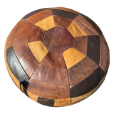 Large Leather Patchwork De Sede Pouf