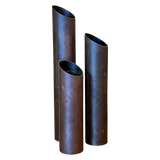 Set of Three Brass Candleholders