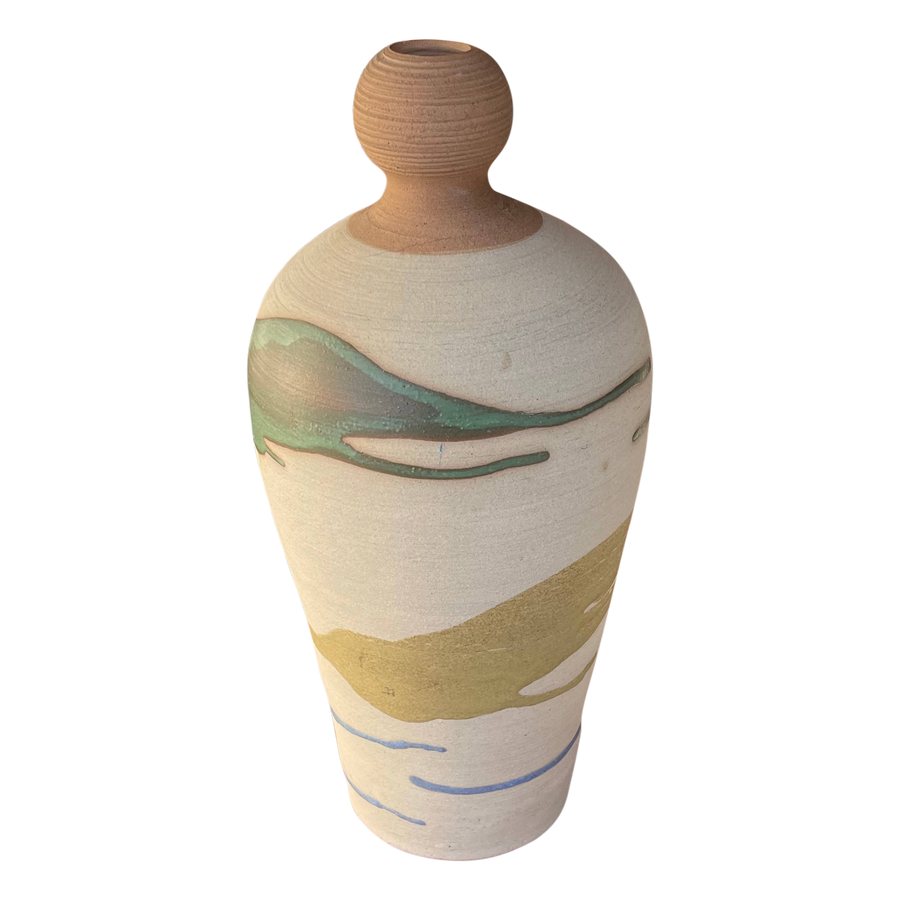Painted Detail Studio Pottery Vase