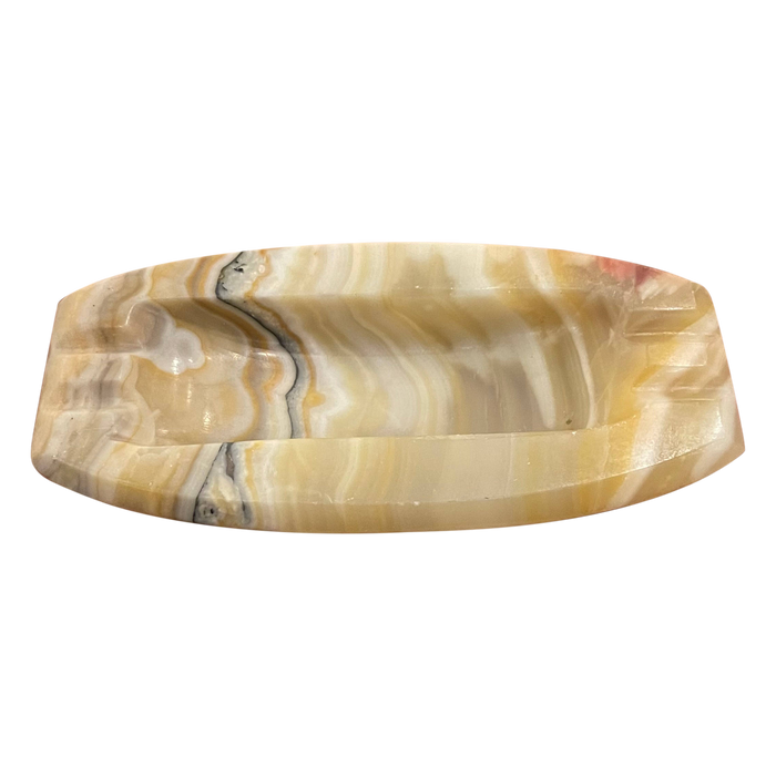 Oblong Alabaster Marble Ashtray