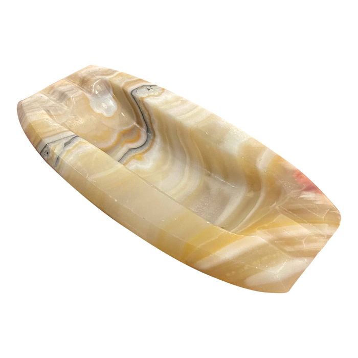 Oblong Alabaster Marble Ashtray