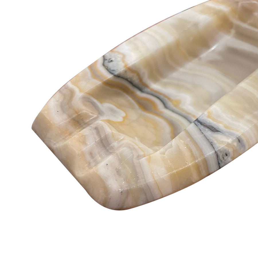 Oblong Alabaster Marble Ashtray