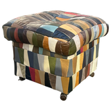 Multicolor Patchwork Leather De Sede Ottoman