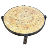 Round Brutalist Ceramic Coffee Table by Roger Capron, France, 1960s