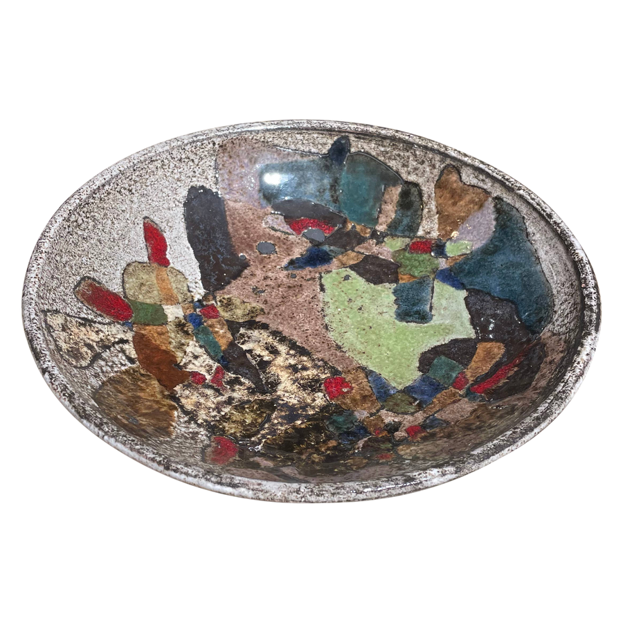 Multicolor Abstract Glazed Dish