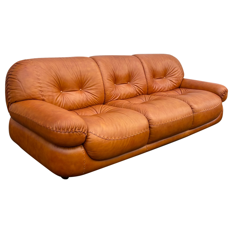 Cognac 'Sapporo' Sofa by Mobil Girgi