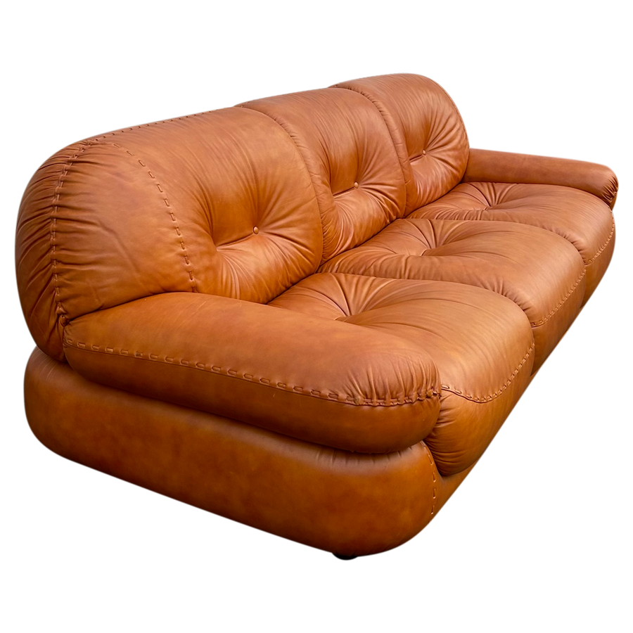 Cognac 'Sapporo' Sofa by Mobil Girgi