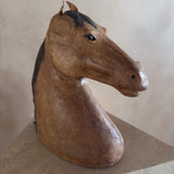 Wooden Horse Head Sculpture