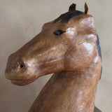 Wooden Horse Head Sculpture