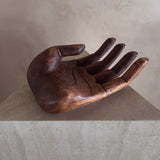 Large Wooden Open Palm Sculpture
