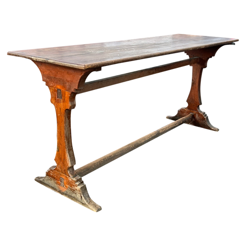 Antique Aged Oak Monastery Dining Table