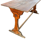 Antique Aged Oak Monastery Dining Table