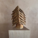 Hand Carved Wooden Pine Tree Wall Hanging