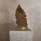 Hand Carved Wooden Pine Tree Wall Hanging