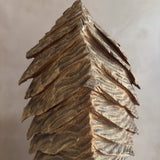 Hand Carved Wooden Pine Tree Wall Hanging