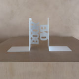 Pair of White Metal Bookends