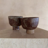 Footed Brutalist Studio Ceramic Cup