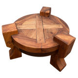 Pair of Solid Wooden Brutalist End Tables, Brazil, 1960s