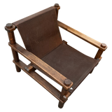 Pair of Textured Boucle Wood Frame Armchairs