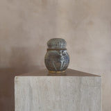 Charcoal Drip Glaze Lidded Vessel