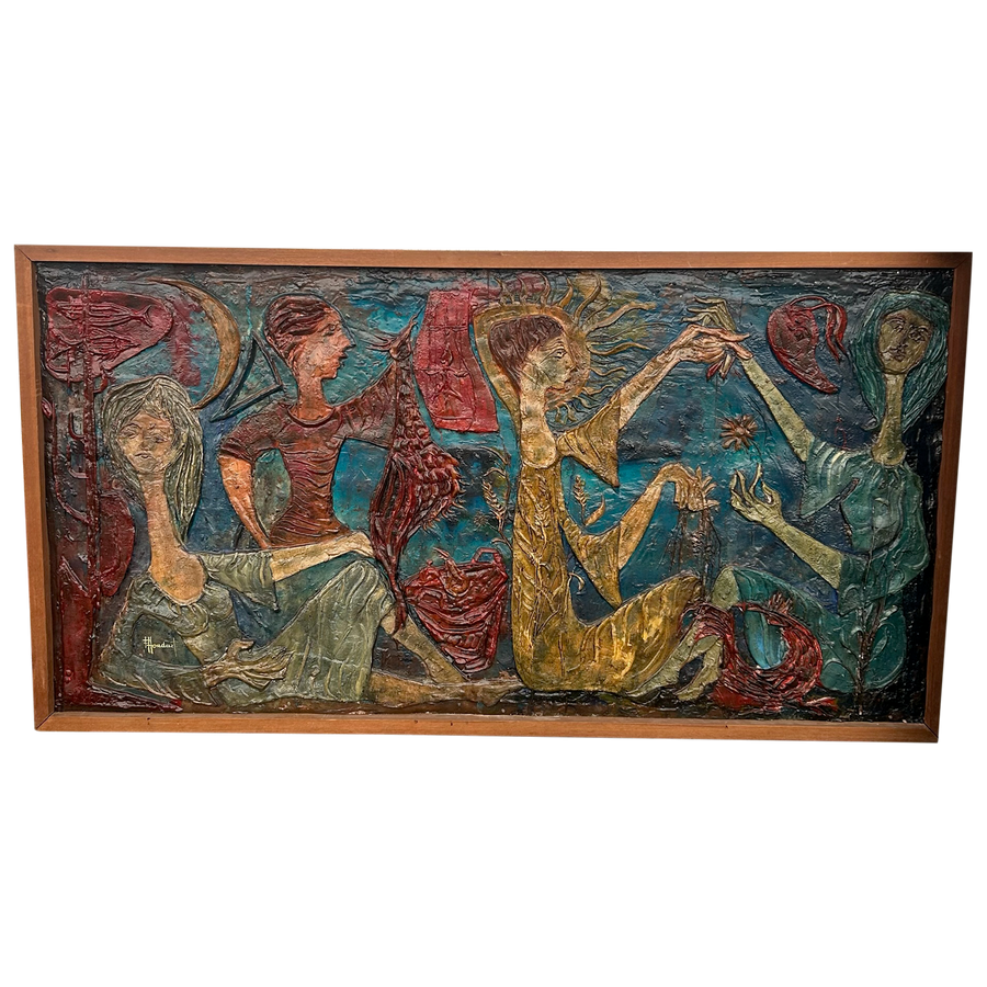 Vintage French Figurative Artwork