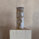 Large Ribbed Studio Ceramic Vessel