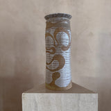 Large Ribbed Studio Ceramic Vessel
