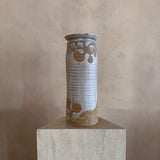 Large Ribbed Studio Ceramic Vessel