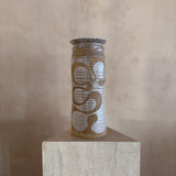 Large Ribbed Studio Ceramic Vessel