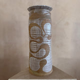 Large Ribbed Studio Ceramic Vessel